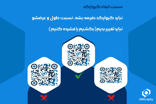 نسبت ابعاد کیو آر کد (اینفوگرافی)