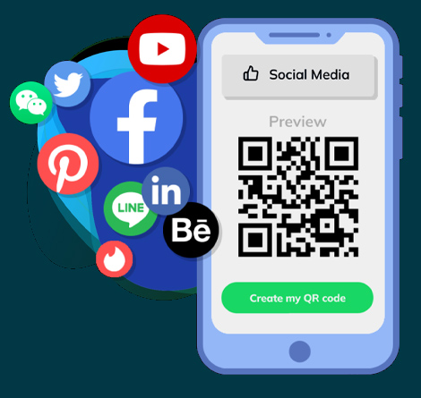 ساخت کیو ار کد شبکه های اجتماعی - کیوآرگرافی